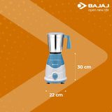 Bajaj Rex DLX 750 W 4 Jars Mixer Grinder, White and Blue