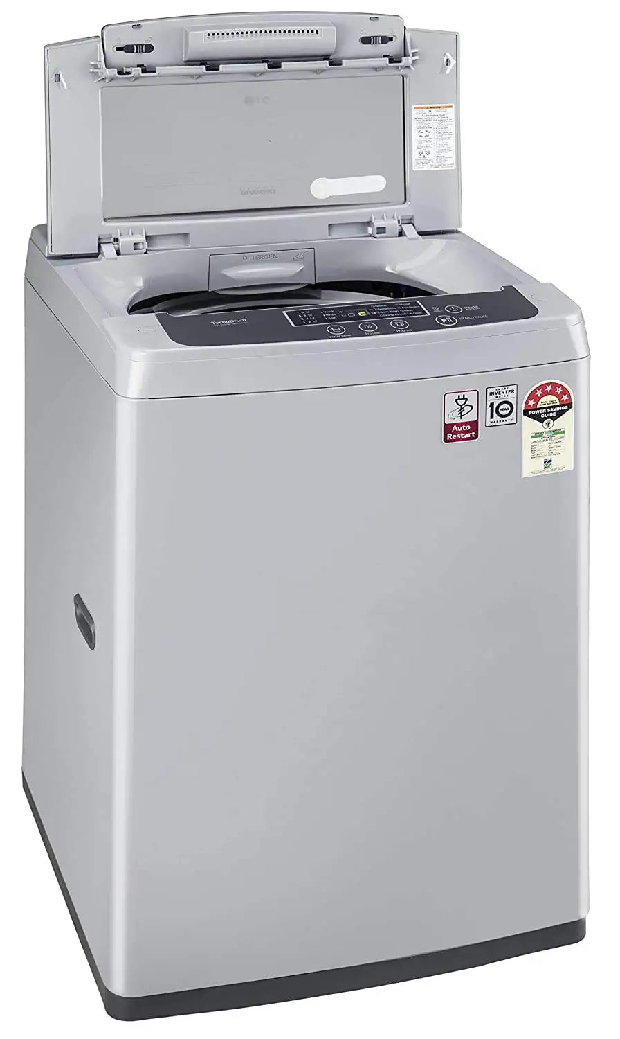 LG 6.5 Kg 5 Star Smart Inverter Fully-Automatic Top Loading Washing Machine (T65SKSF4Z, Middle Free Silver)