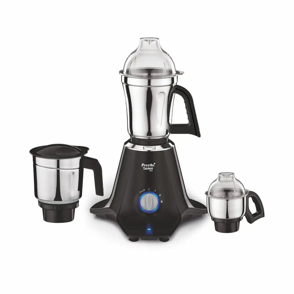 Preethi Taurus Pro MG-256 Mixer Grinder, 1000 watt, Black, 3 Jars, 2yr Guarantee & Lifelong Free Service