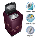 Samsung 8 Kg 5 Star Inverter Fully-Automatic Top Loading Washing Machine (WA80T4560BM/TL, Magnolia Plum, Activ Wash+ Technology)